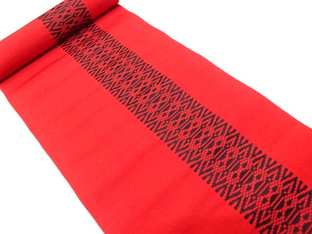 JAPANESE KIMONO / ANTIQUE BOLT FOR NAGOYA OBI / SILK / CHIKUZEN HAKATA 